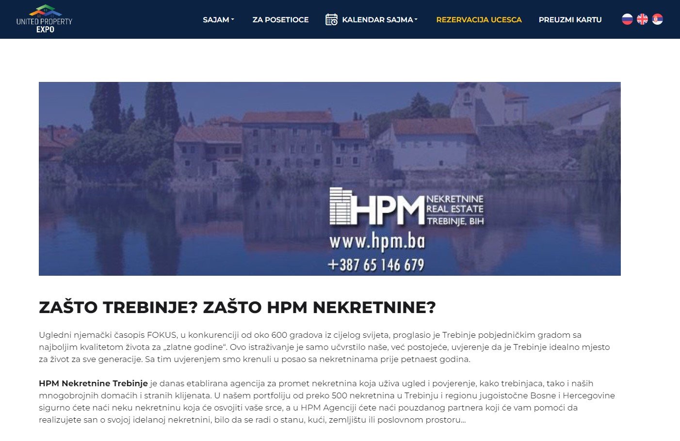 ZAŠTO TREBINJE? ZAŠTO HPM NEKRETNINE?