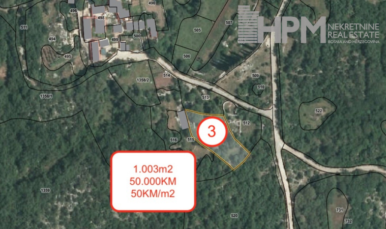 Zemljište, zemlja, parcela, Gomiljani, Trebinje