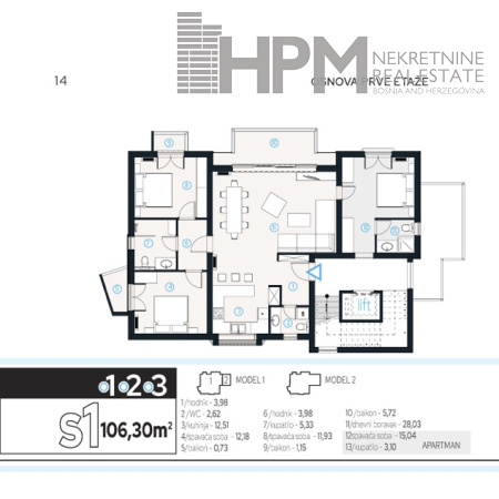 Trebinje, Banje, Bosna i Hercegovina, 3 Bedrooms Bedrooms, 4 Sobe Sobe,3 BathroomsBathrooms,Stan - prodaja,Prodaja,1633