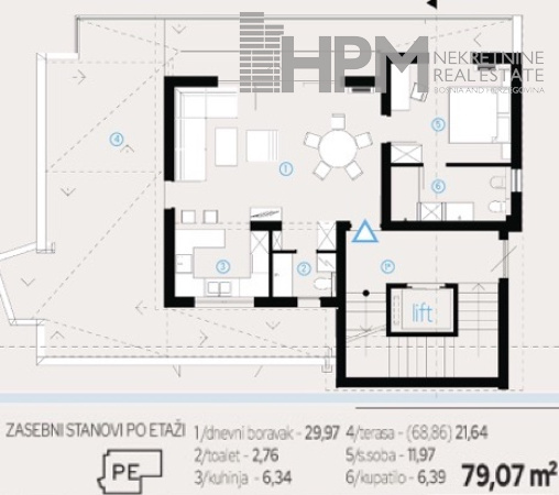 Prodaja, Penthouse, povučena etaža, stan, apartman, Trebinje