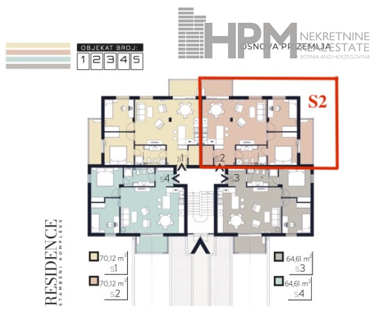 prodaja, stan, dvosoban stan, Grad Sunca, Trebinje